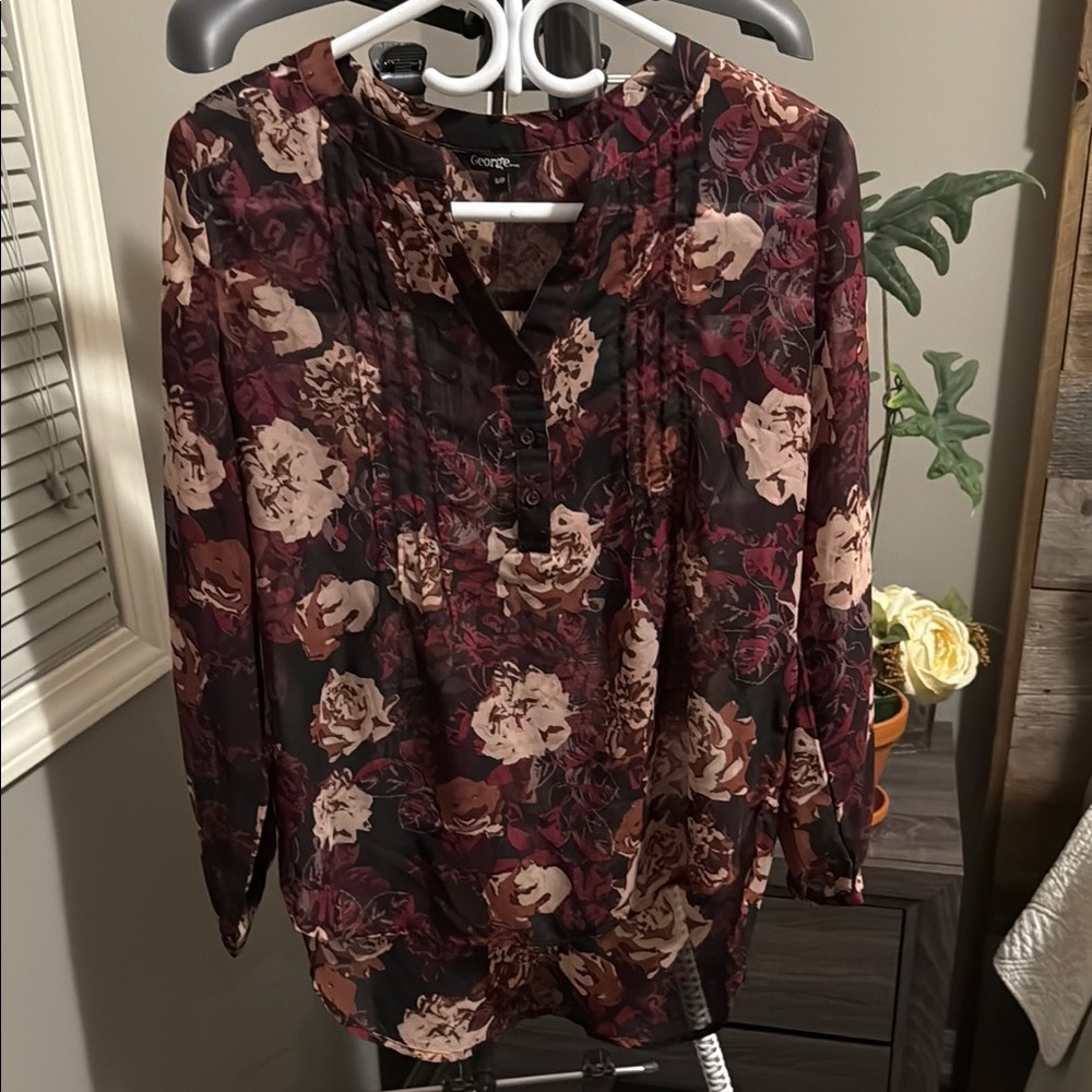 George Floral Pleated Blouse
